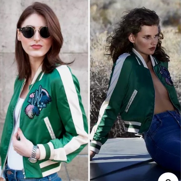 Maje Bacary satin jacket with cactus motif. Size 38 (French) - Picture 4 of 10